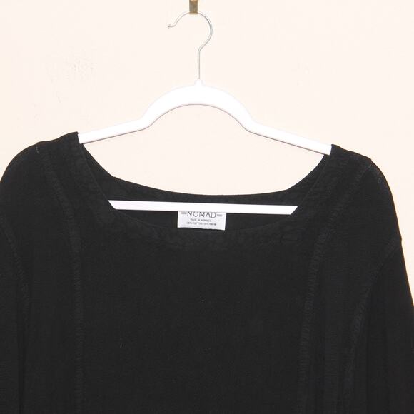 Vintage NOMAD Unstructured Black Maxi Dress No Size Tag - Picture 3 of 9